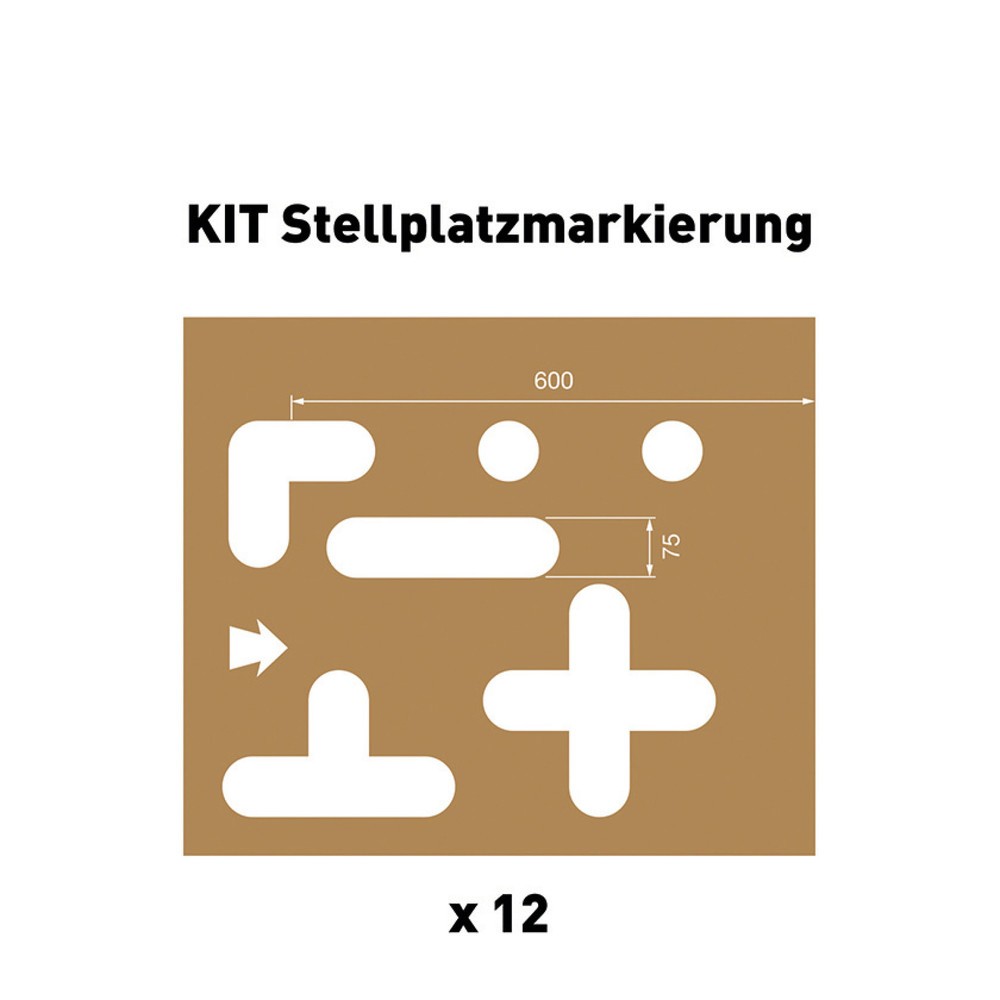 Produktabbildung Nr. 1: A.M.P.E.R.E. Schablonen-Set Stellplatzmarkierung