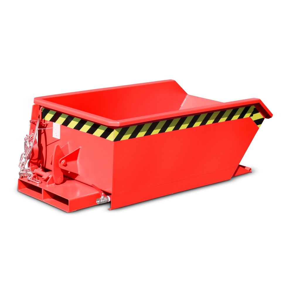 Produktabbildung Nr. 3: Bauer® Mini-Spänebehälter, extrem niedrige Bauhöhe, lackiert, Volumen 0,61 m³, RAL 3000 feuerrot
