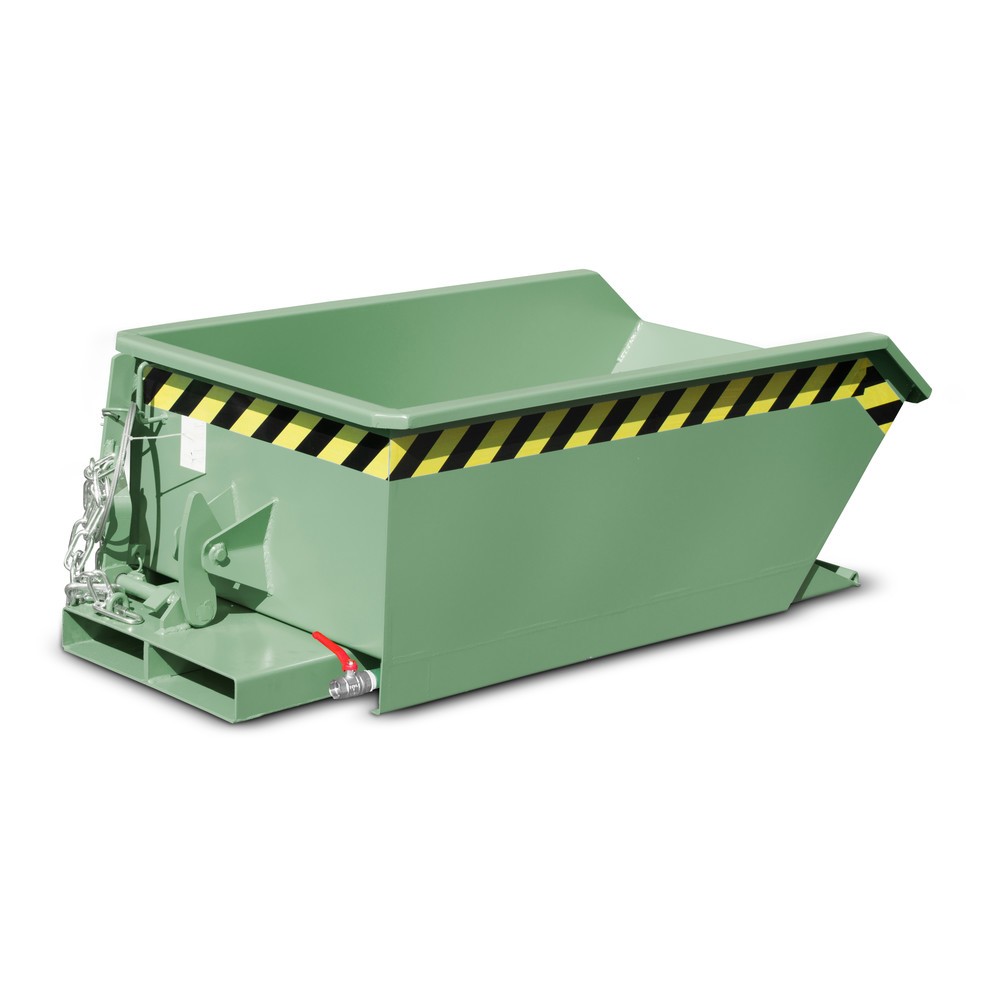 Produktabbildung Nr. 4: Bauer® Mini-Spänebehälter, extrem niedrige Bauhöhe, lackiert, Volumen 0,61 m³, RAL 3000 feuerrot
