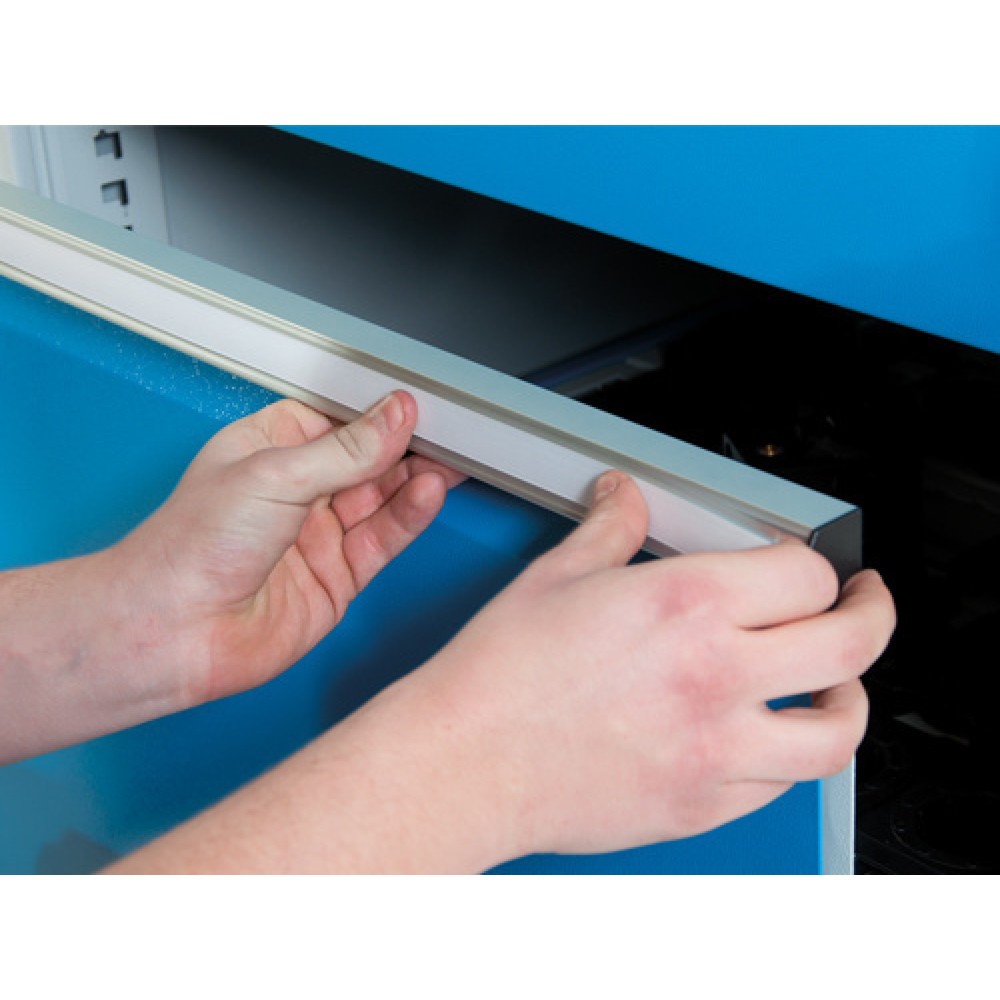 Produktabbildung Nr. 4: Bedrunka+Hirth Schubladenschrank R 24-24, HxBxT 819 x 705 x 736 mm, lichtgrau, lichtblau, 4 Schubladen 1x50 + 1x150 + 1x200 + 1x300 mm