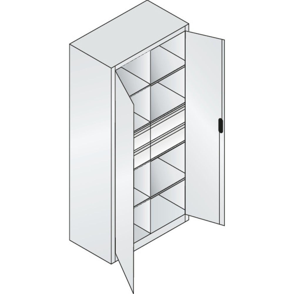 Produktabbildung Nr. 7: C+P Werkzeugschrank, Schubladen 4x174 mm, 6 Böden, Breite 930 mm, anthrazitgrau, enzianblau
