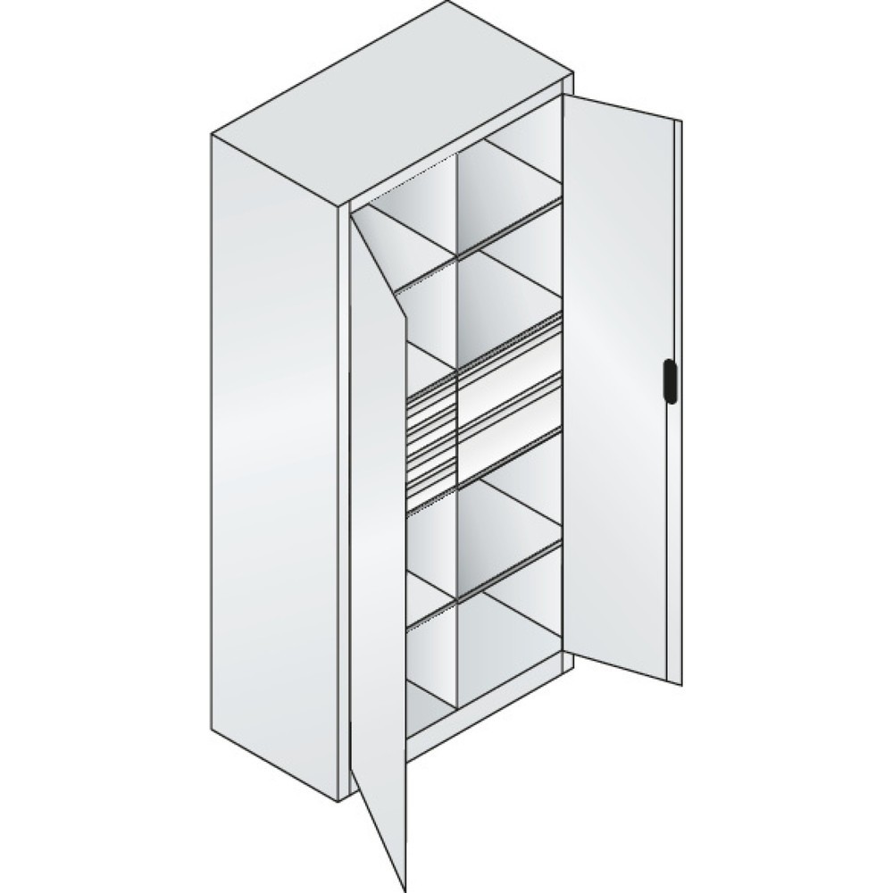 Produktabbildung Nr. 6: C+P Werkzeugschrank, Schubladen 4x86 + 2x174 mm, 6 Böden, Breite 930 mm, anthrazitgrau, enzianblau