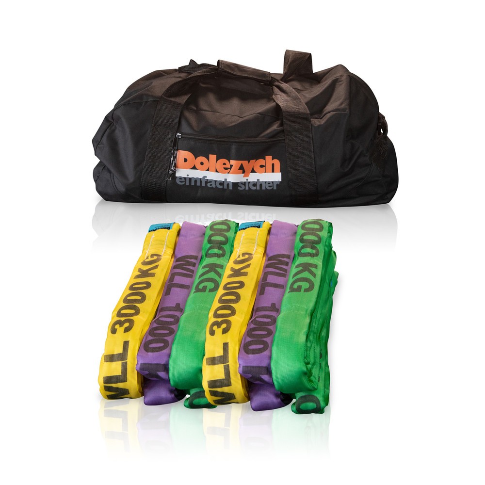 Produktabbildung: Dolezych Rundschlingen-Set, 20-teilig, inkl. Tasche