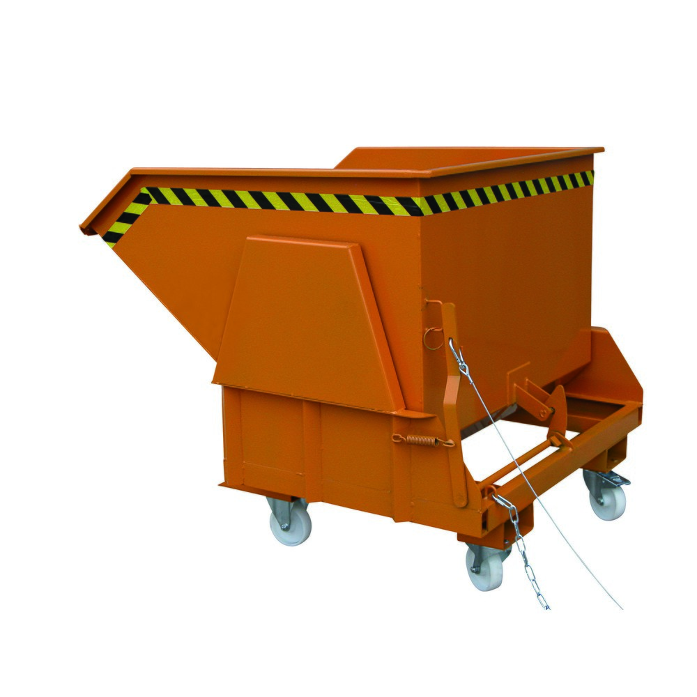 Produktabbildung Nr. 4: Eichinger® Kippbehälter mit geschützten Abrollkufen, 3000 kg, 1500 Liter, reinorange