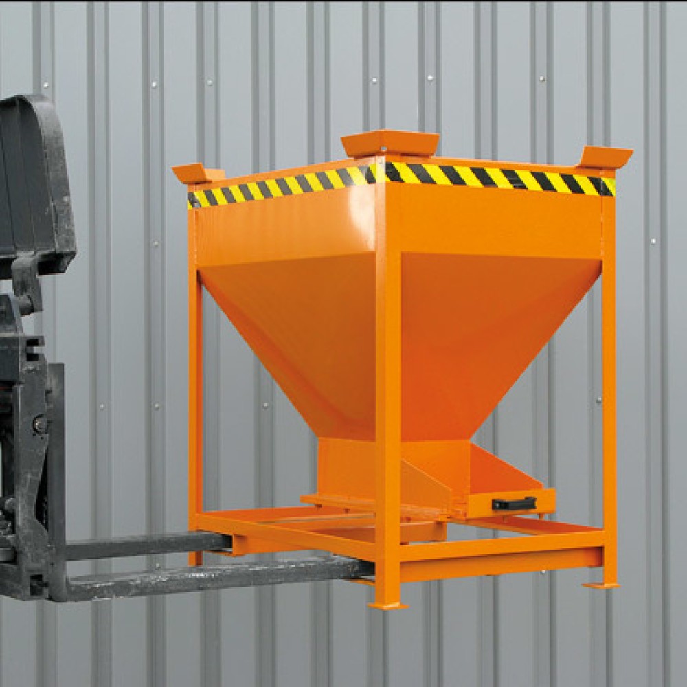 Produktabbildung Nr. 2: Eichinger® Silobehälter mit Dosier-Schiebeklappe am Auslauftrichter, 600 Liter feuerverzinkt