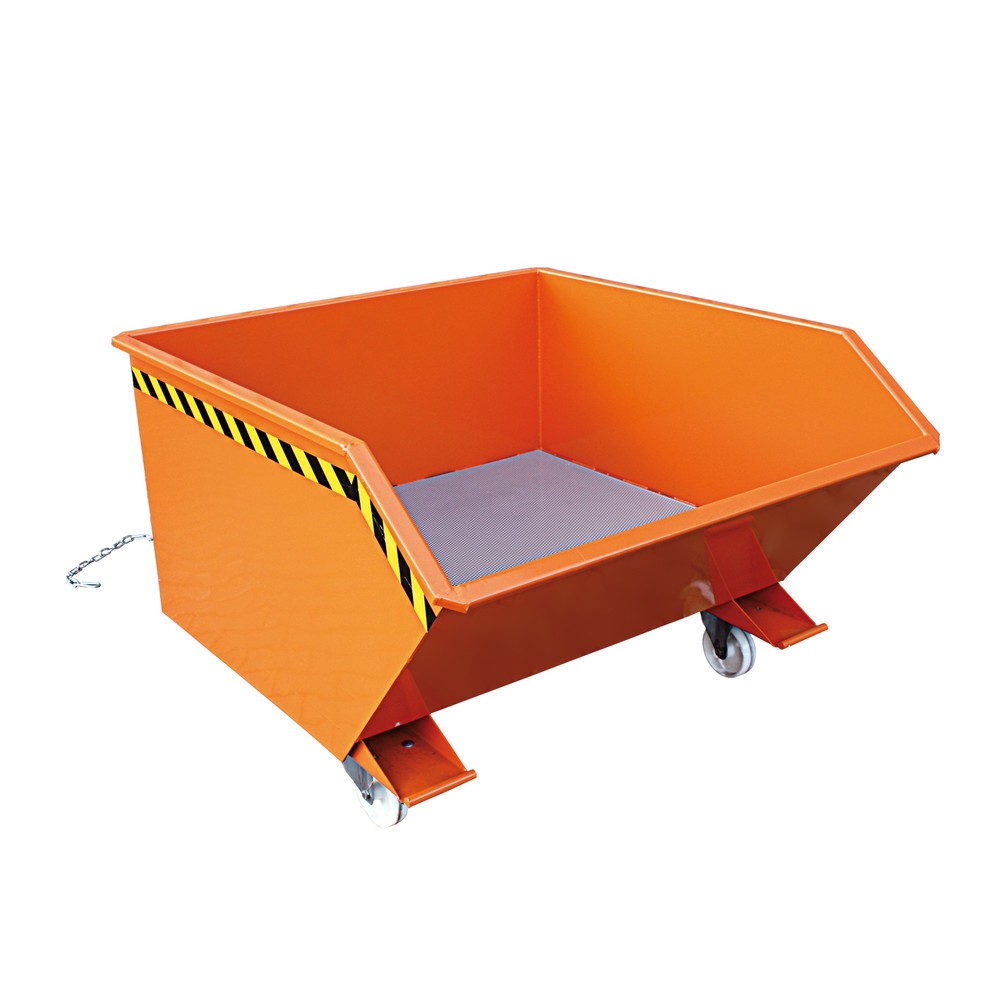 Produktabbildung Nr. 1: Eichinger® Spänebehälter mit Lochblech-Boden und Ablasshahn, 1500 kg, 1500 Liter, reinorange