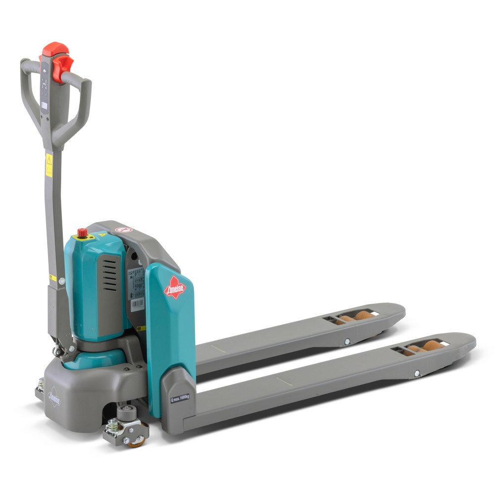Produktabbildung: C-Ware Elektro-Hubwagen Ameise® PTE 1.6 - Lithium-Ionen, Tragkraft 1.600 kg, Gabellänge 1.000 mm