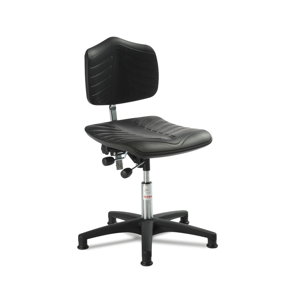 Produktabbildung: Global Stole A/S Arbeitsdrehstuhl Premium, Sitzhöhe 430-560 mm, Bodengleiter, Kunststoffbasis
