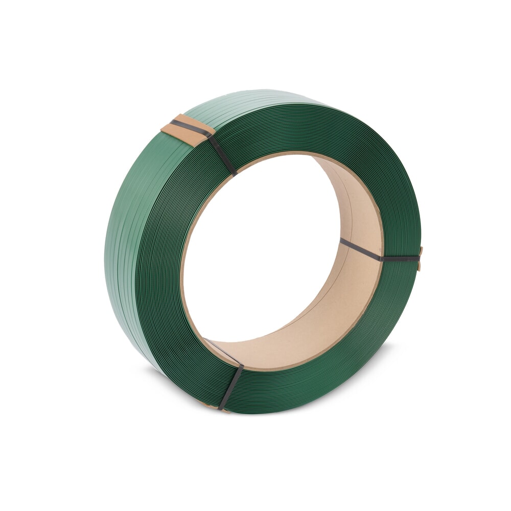 Produktabbildung: HEMMDAL Umreifungsband aus PET, gewaffelt/geprägt, 15 mm x 2.000 lfm., Kern-Ø 406 mm, Stärke 0,70 mm, 100% recyclingfähig