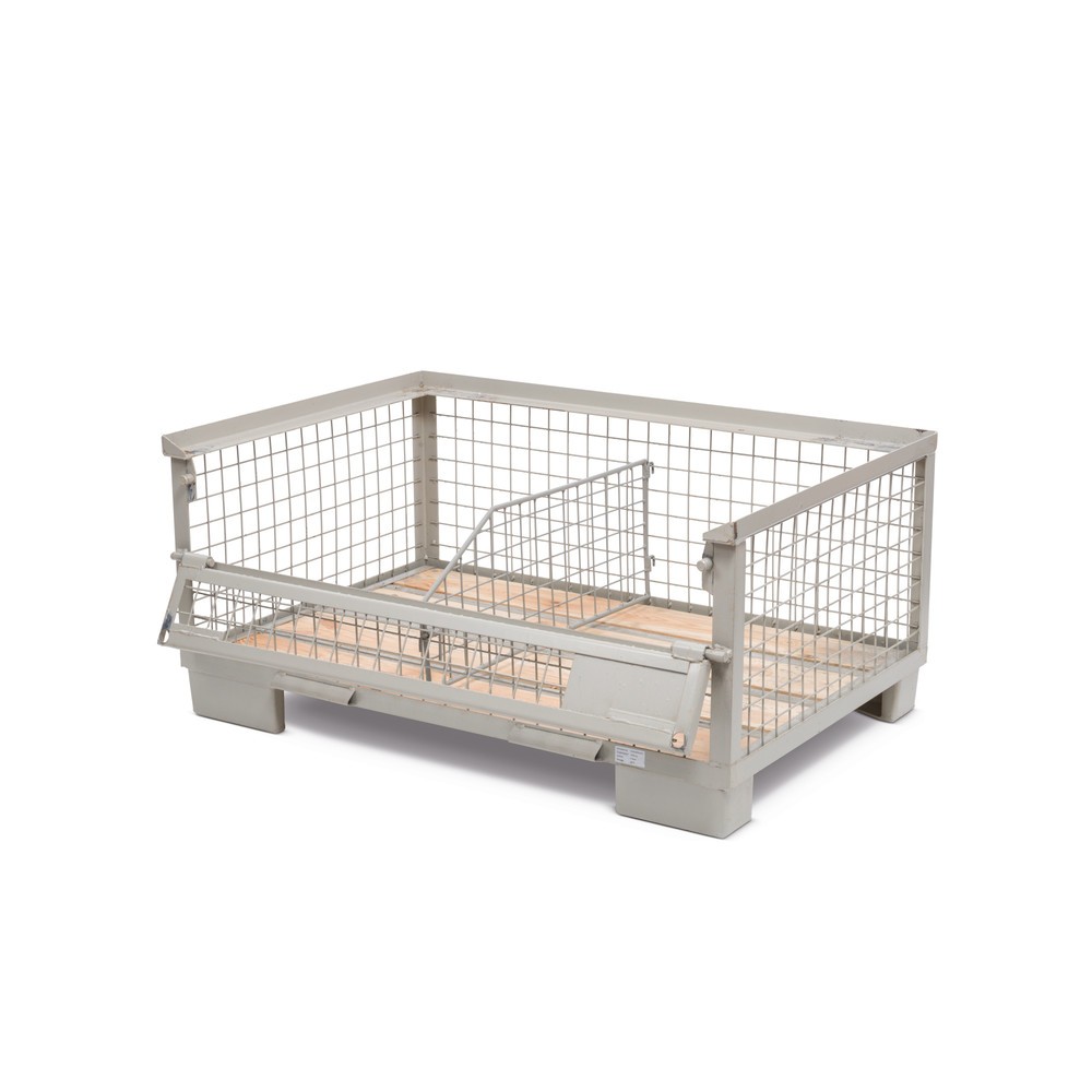 Produktabbildung Nr. 1: Industrie-Gitterbox, halb abklappbare Längswand, Höhe 570 mm