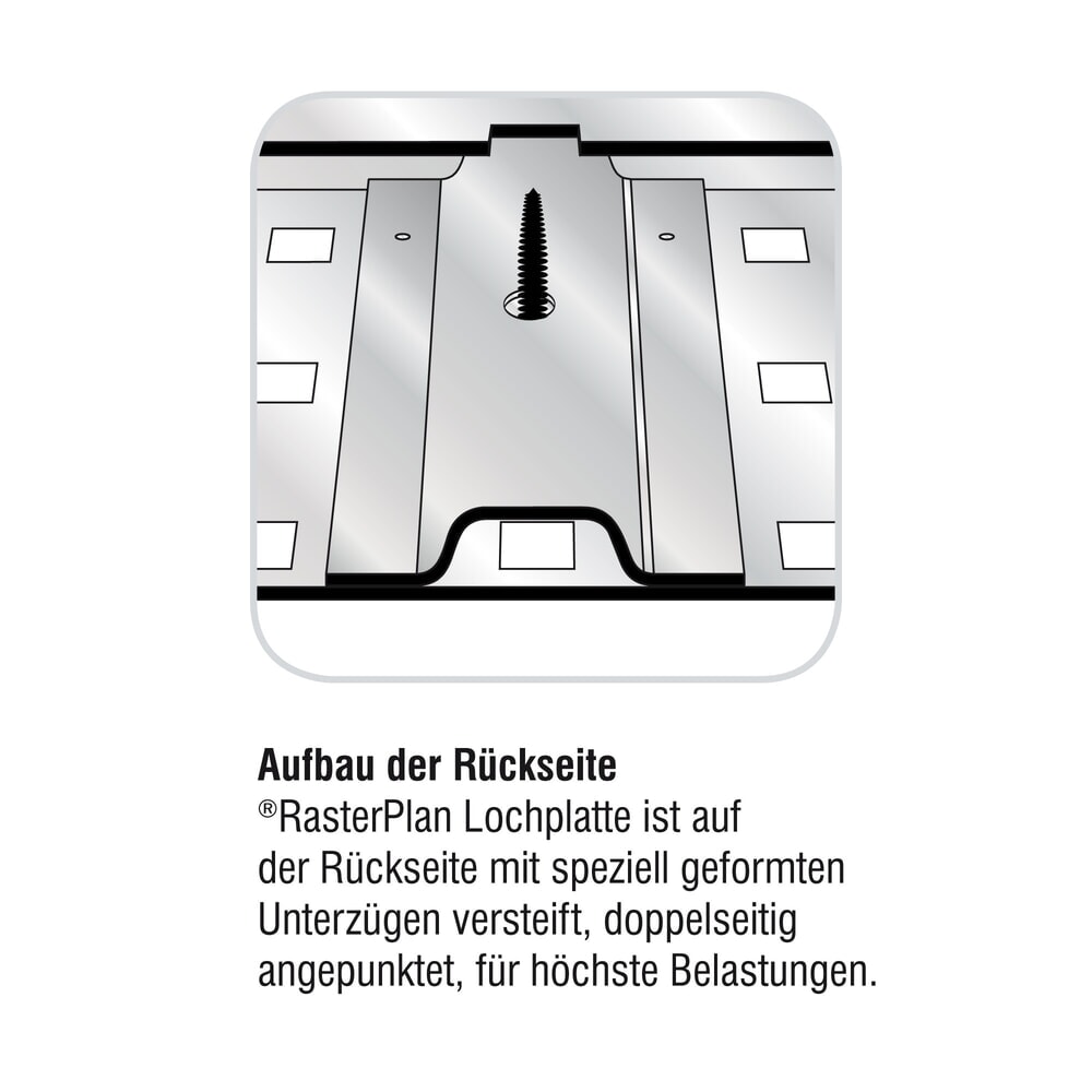 Produktabbildung Nr. 3: Kappes RasterPlan Lochplatte, HxB 450 x 1.500 mm, enzianblau