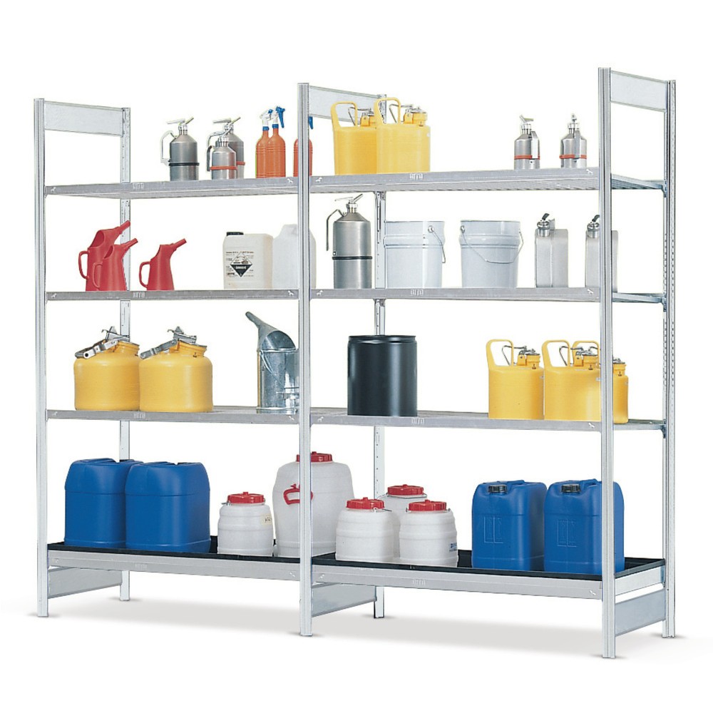 Produktabbildung: Lagerebene für asecos® Gefahrstoffregal für gewässergefährdende, aggressive Flüssigkeiten, Breite 1.060 mm