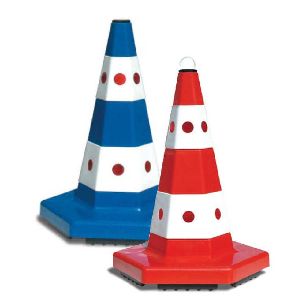 Produktabbildung: Leitkegel aus PP, 6-eckig, Höhe 520 mm, rot