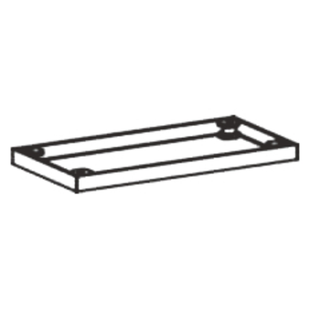 Produktabbildung Nr. 2: Metallsockel für Büroschränke Profi, BxT 50 x 400 mm, silber