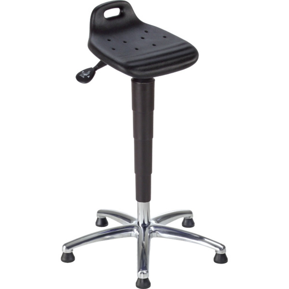 Produktabbildung Nr. 3: meychair Stehhilfe, dreh- und neigbarer PU-Sitz, Sitzhöhe 620-880 mm, Aluminiumbasis, Tragegriff