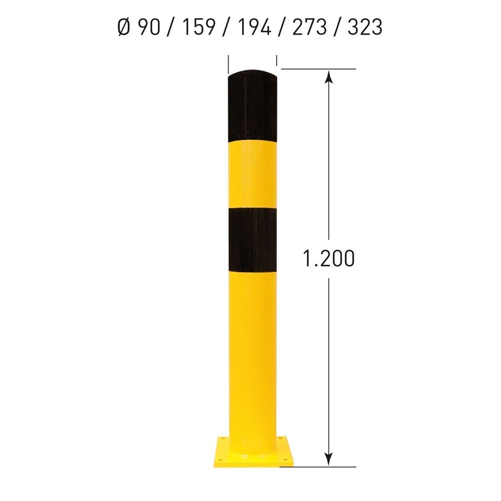 Produktabbildung Nr. 4: MORAVIA Rammschutzpoller, zum Aufdübeln, Außenbereich, Höhe 1.200 mm, Ø 273 mm