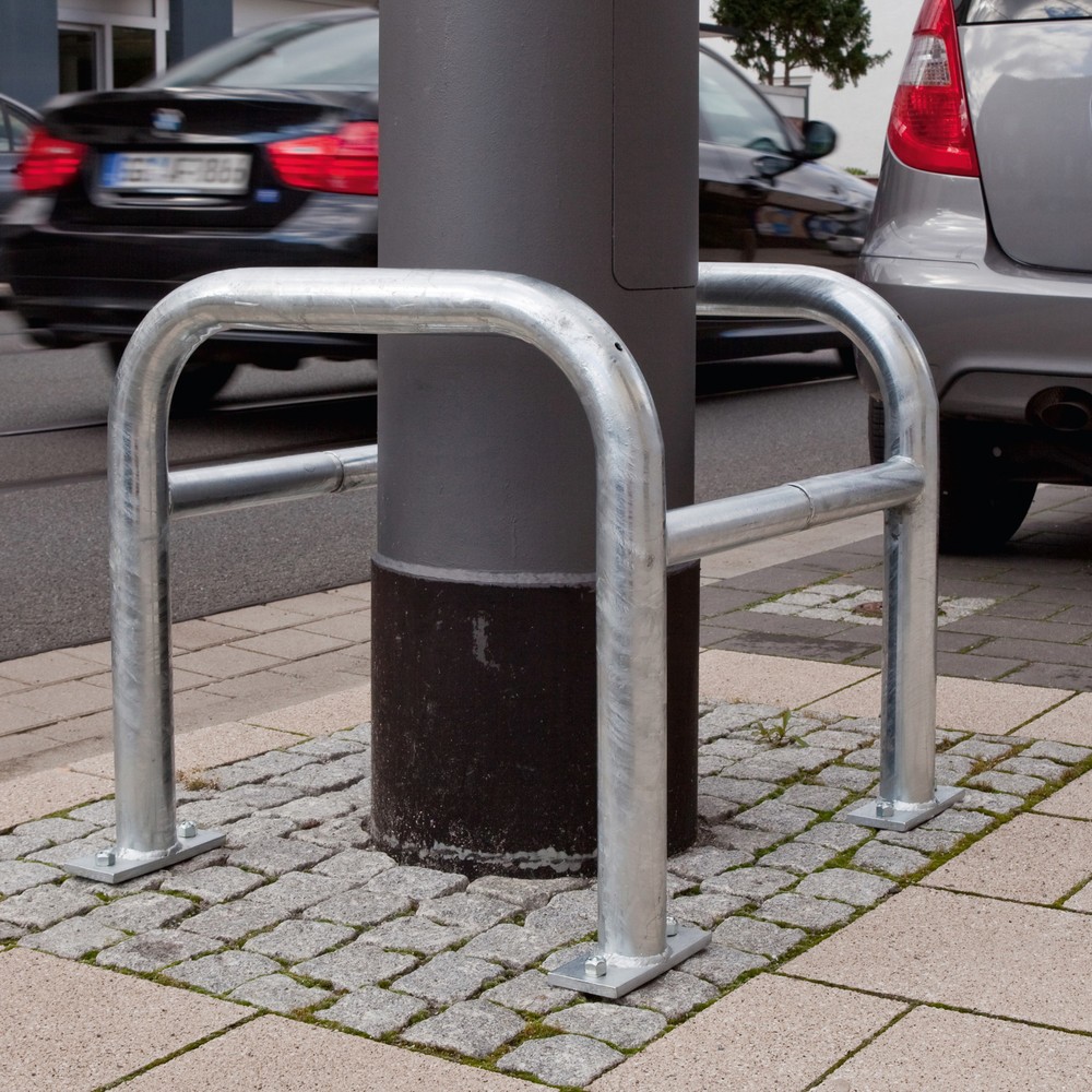 Produktabbildung Nr. 8: MORAVIA Säulen-Anfahrschutz, Außenbereich, feuerverzinkt, Höhe 600 mm, für Säulenmaße (BxT) 400 x 400 mm