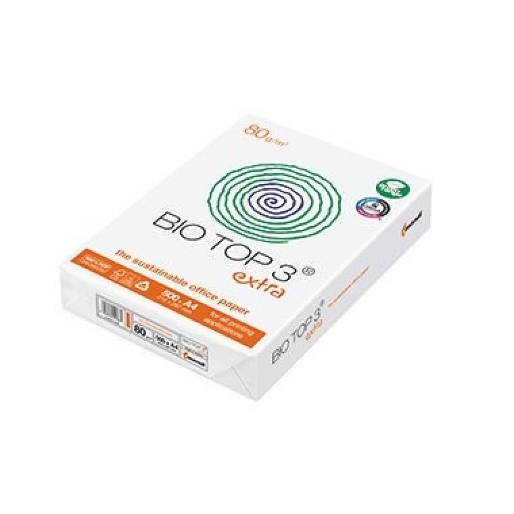 Produktabbildung: Mondi Kopierpapier BIO TOP 3 extra 88008658 DIN A4 weiß 500 St./Pack