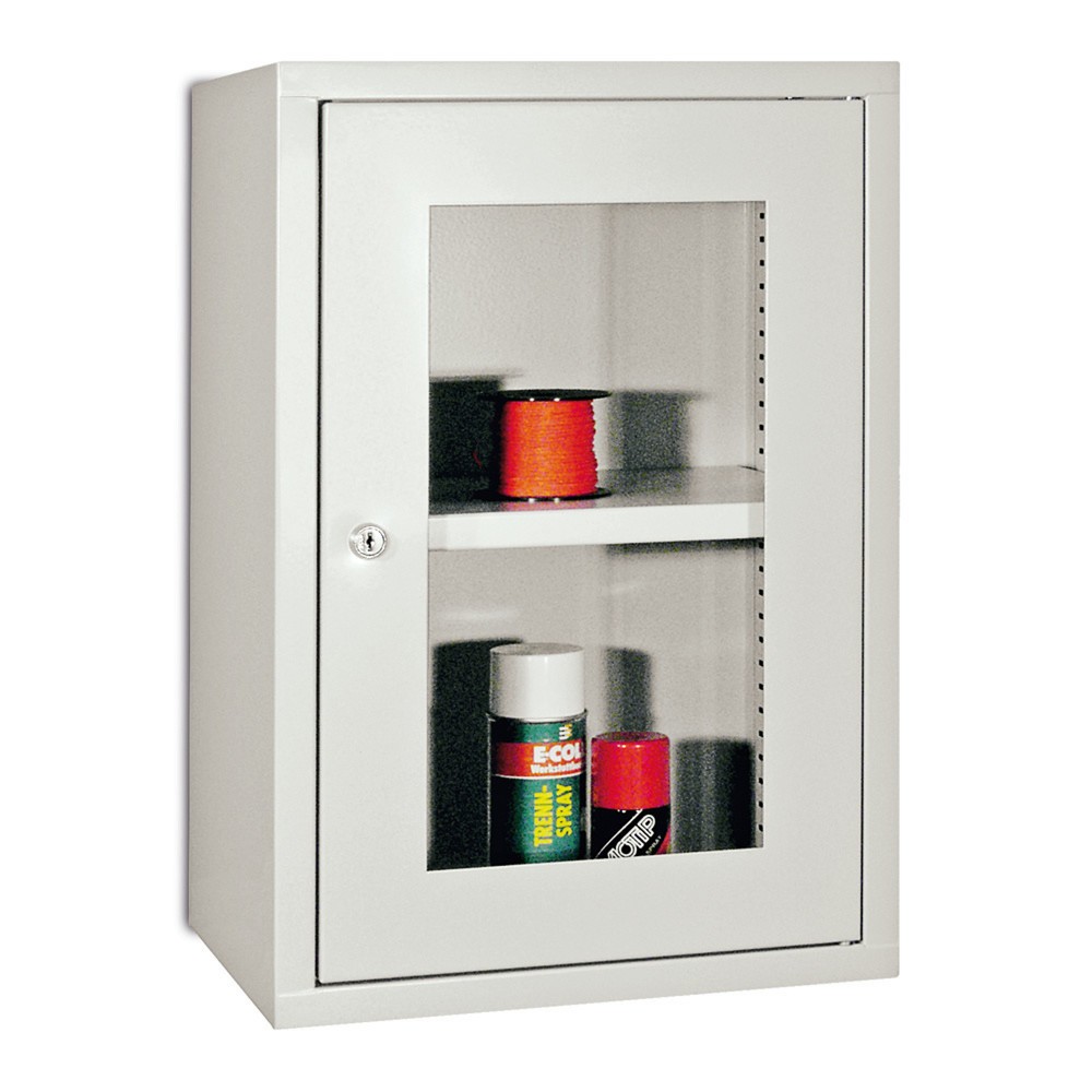 Produktabbildung: PAVOY Hängeschrank mit Sichtfenster, HxBxT 600 x 800 x 300 mm, anthrazitgrau, anthrazitgrau