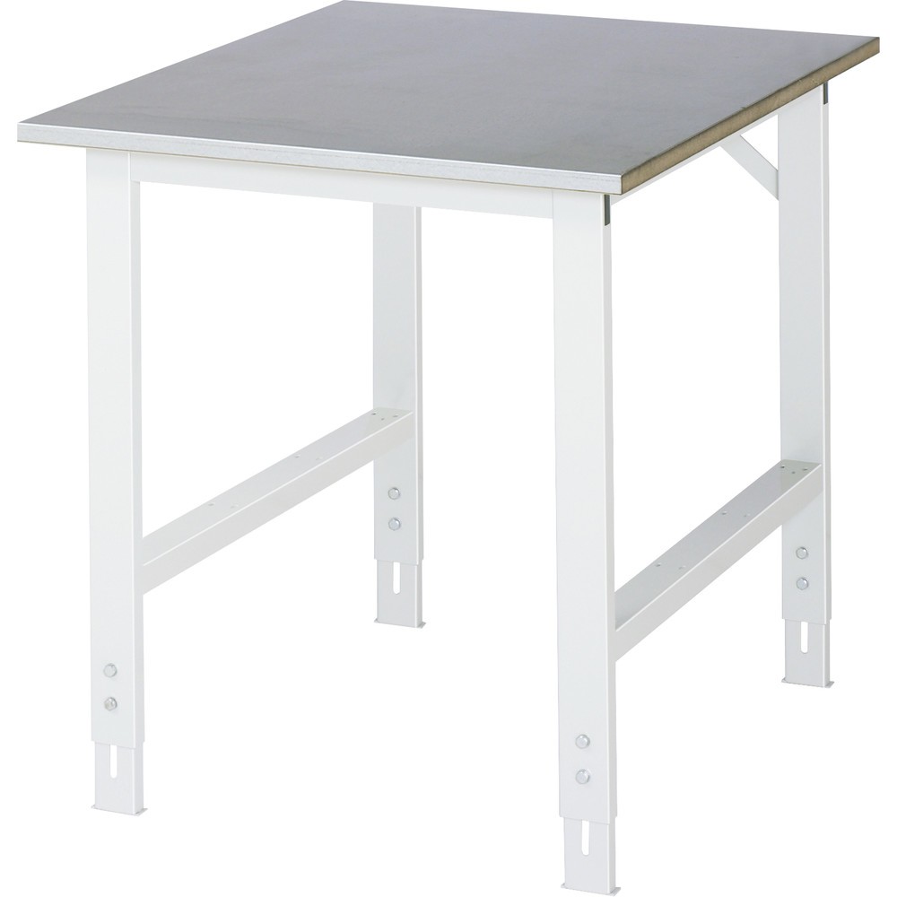 Produktabbildung Nr. 1: RAU höhenverstellbarer Werktisch Serie TOM, HxBxT 760-1.080 x 750 x 1.000 mm, Arbeitsplatte Stahlblechbelag