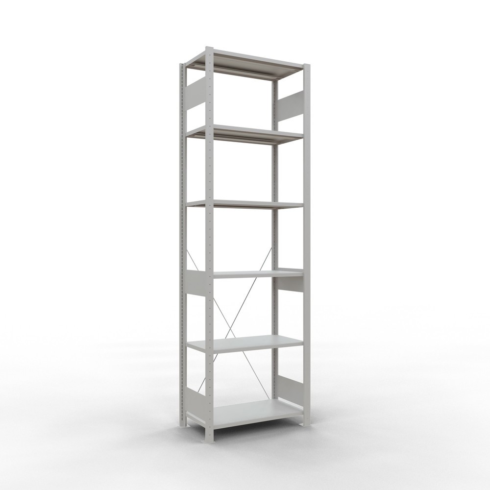 Produktabbildung: SCHULTE Fachbodenregal lichtgrau, Fachlast 150 kg, HxBxT 2.500 x 810 x 436 mm