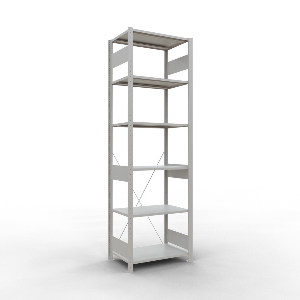 Produktabbildung: SCHULTE Fachbodenregal lichtgrau, Fachlast 150 kg, HxBxT 2.500 x 810 x 536 mm