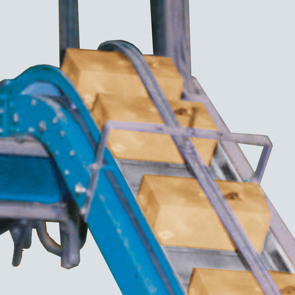 Produktabbildung: Steilfördergurt für Gurtförderer pro/m, Gurtbreite 300 mm