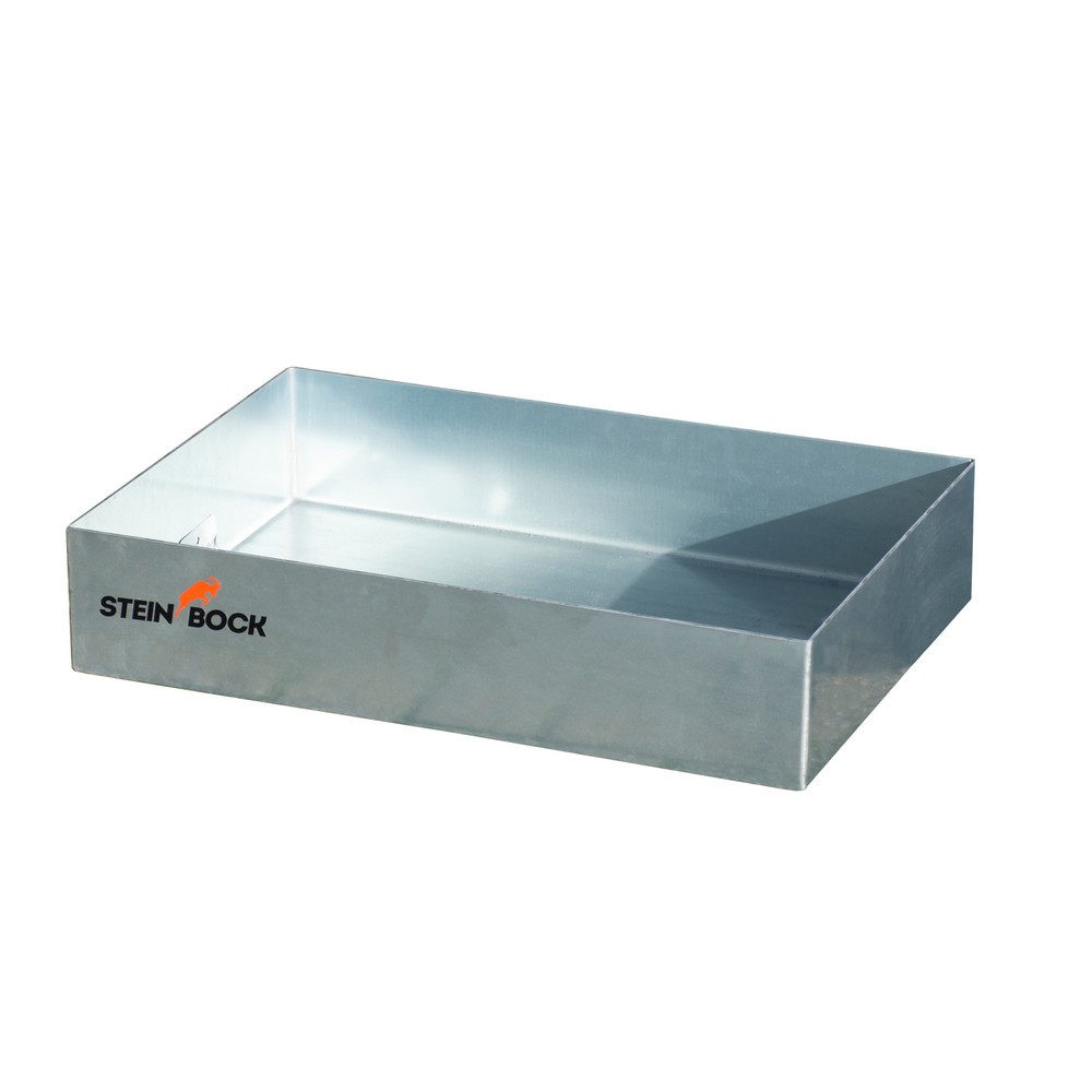 Produktabbildung: Steinbock® Paletten-Kleingebindewanne, aus Stahl, verzinkt, HxBxT 120 x 400 x 600 mm, Auffangvolumen 22 Liter