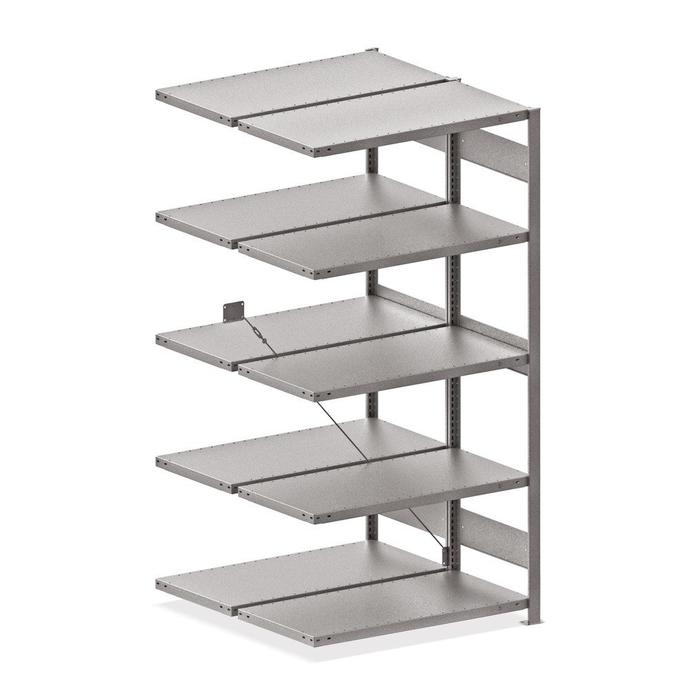 Produktabbildung: META Weitspannregal, doppelzeilig, AF, verzinkt, HxBxT 2.000 x 1.300 x 600 mm