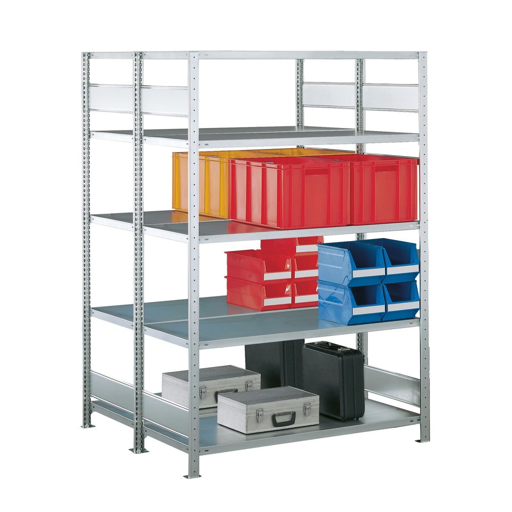Produktabbildung: META Weitspannregal, doppelzeilig, GF, verzinkt, HxBxT 3.000 x 1.300 x 600 mm