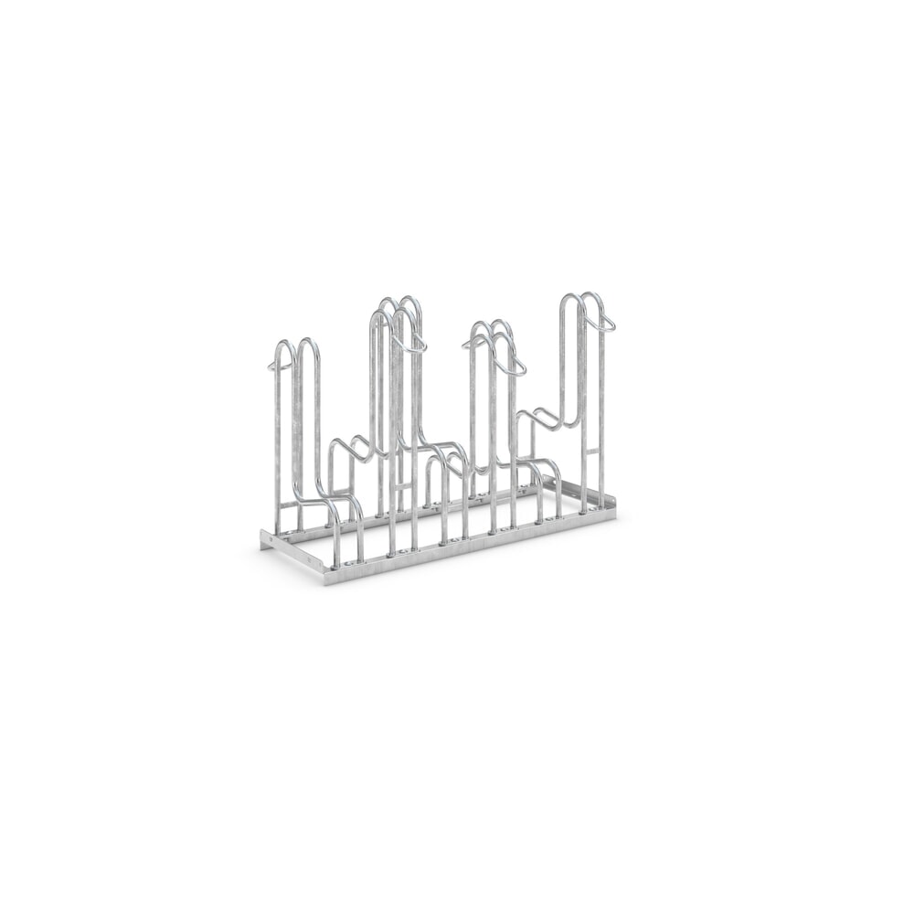 Produktabbildung: wsm® Bogenparker, 2-seitig, 4 Stellplätze, verzinkt